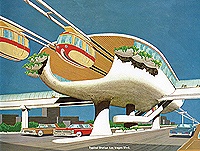 Proposal sketch for Las Vegas Monorail System: Courtesy of Dorothy Wright
