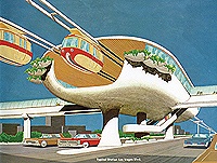 Proposal sketch for Las Vegas Monorail System: Courtesy of Dorothy Wright