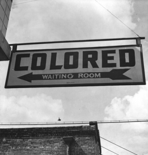 1943 Colored Waiting Room Sign
