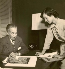 Paul R. Williams with representative: Photograph courtesy of Architects & Engineers Service (A&E/AES) and Wendy McDonald; Photographer Robert C. Cleveland, 1950s.