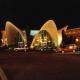 La Concha Motel, SW view, night, ca. 1980s-90s: Courtesy Nevada State Museum, Las Vegas