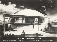Williams' rendering for Airform Construction: Bureau of Indian Affairs, Department of Interior, Courtesy of Jeffrey Head 2014