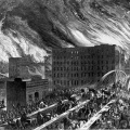 Illustration, The Chicago Fire, Harper's Weekly