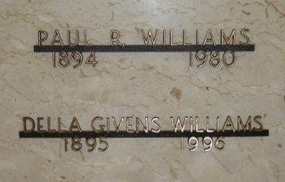 Paul R Williams grave marker