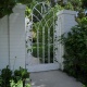 Luella Garvey Residence, gate to backyard: Photographer, Sam Brackstone, 2010, Paul Revere Williams Project