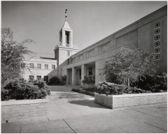 New Hope Baptist Church, exterior: Photograph: California State Library, Mott-Merge Collection, 1956