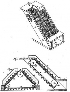 Drawing of Revolving Stairs, US Patent Office