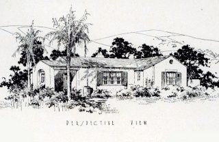 Williams' rendering for the Small House Competition