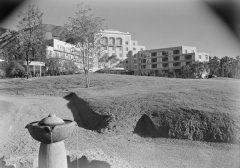 Arrowhead Springs Hotel, Exterior, 1940: Photographer: Maynard L. Parker, The Huntington Library, San Marino, California