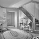 Bert Lahr Residence, Interior: Photographer: Maynard L. Parker, The Huntington Library, San Marino, California