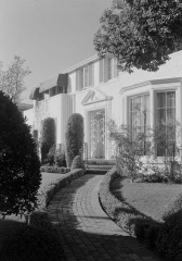 Residence, Charles E. McGinley, Exterior, 1941: Photographer: Maynard L. Parker, The Huntington Library, San Marino, California