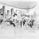 Hotel Nutibara, architectural rendering, dining room: Photographer: Maynard L. Parker, 1940, The Huntington Library, San Marino, California.