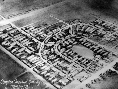 Compton Imperial Housing Project, Los Angeles, CA, architect's renderingHerald Examiner Collection, Los Angeles Public Library